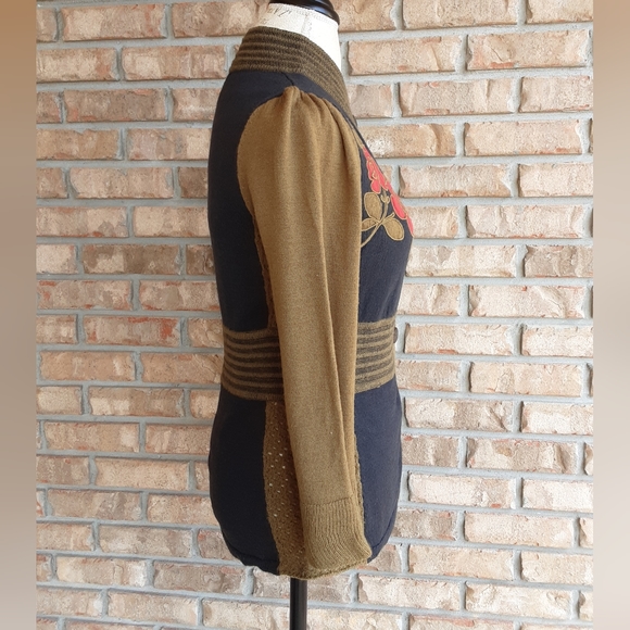 Anthropologie Lia Molly New Orleans Robin Rare Wool/ Cardigan Blend Sweater. - Picture 4 of 7